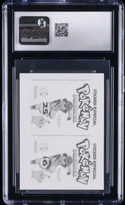 2022 POKEMON POKEDEX STICKERS SPANISH #06/25 CHARIZARD/PIKACHU CGC 9 - Image 2