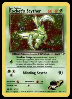 *MON NIGHT* Rocket's Scyther 13/132 Gym Heroes Holo Rare - Image 1