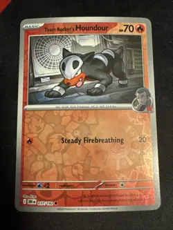 Team Rocket's Houndour 037/182 Destined Rivals Reverse Holo Pokemon TCG NM - Image 1
