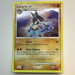 Pokemon TCG Lucario 6/130 Diamond & Pearl Holo Rare Stage 1 90 HP English - Image 1