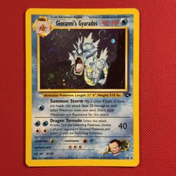 Pokemon Vintage Holo Giovanni's Gyarados 5/132 Gym Challenge Wotc 2000 Swirl - Image 1