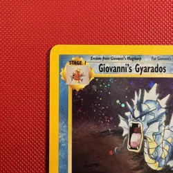 Pokemon Vintage Holo Giovanni's Gyarados 5/132 Gym Challenge Wotc 2000 Swirl - Image 2