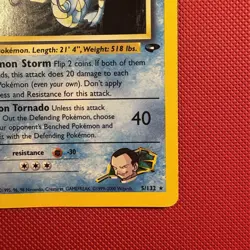 Pokemon Vintage Holo Giovanni's Gyarados 5/132 Gym Challenge Wotc 2000 Swirl - Image 4