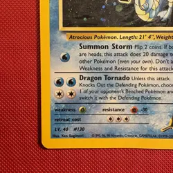 Pokemon Vintage Holo Giovanni's Gyarados 5/132 Gym Challenge Wotc 2000 Swirl - Image 5