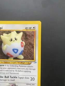 Pokemon Togepi Neo Destiny 56/105 Uncommon 40 HP Regular Unlimited English 2000 - Image 2