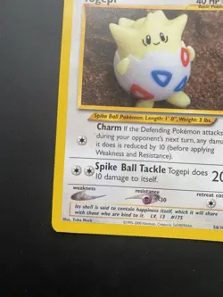 Pokemon Togepi Neo Destiny 56/105 Uncommon 40 HP Regular Unlimited English 2000 - Image 4