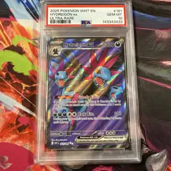 2025 POKEMON WHT EN-WHITE FLARE ULTRA RARE #161 HYDREIGON EX PSA 10 - Image 1