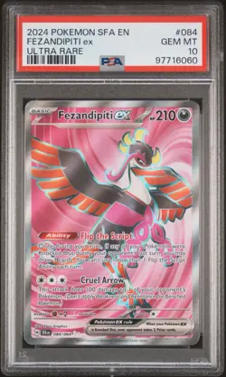 Pokemon 2024 SFA en Fezandipiti EX 084/064 Special Illustration PSA 10 - Image 1