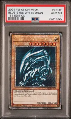 Blue-Eyes White Dragon PSA 10 - MP24-EN001 - Quarter Century Rare - Yugioh - Image 1