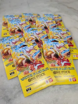 One Piece Adventure On Kami’s Island OP15-EB04 Sleeved Booster Pack 10 Pack Lot - Image 3