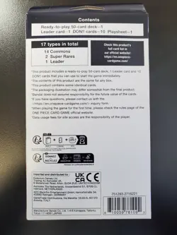 One Piece Card Game English Starter Deck - ST-12 ZORO & SANJI English Hanger Box - Image 2