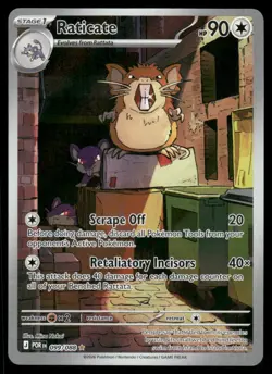 Pokemon Cards Raticate 099/088 Perfect Order Holo Illustration Rare NM *4 - Image 1