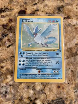 Articuno Fossil Holo Pokemon Card Rare 2/62 - Image 4