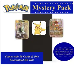 Pokemon 10 Card Mystery Pack - RR Hit Guaranteed! - Image 1
