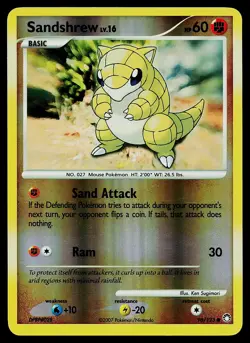Pokemon Card - Sandshrew Mysterious Treasures 96/123 Common Reverse Holo - Image 1