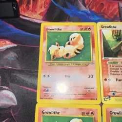 Pokemon Growlithe 68/105 & Growlithe 65/100 E-Reader Neo Destiny 4 Card Lot LP - Image 4