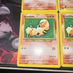Pokemon Growlithe 68/105 & Growlithe 65/100 E-Reader Neo Destiny 4 Card Lot LP - Image 5