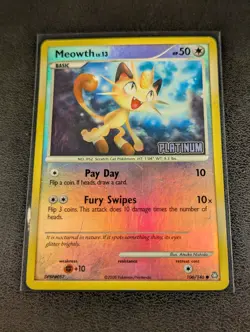Meowth 106/146 - LP -Reverse Holo- Platinum Stamped-Pokemon TCG Legends Awakened - Image 3