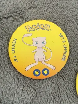 Pokemon Mew & Mewtwo Pog Card | TOMY 1998 Figure Coin Collection # 150 & 151 - Image 2