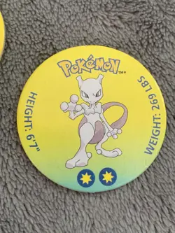 Pokemon Mew & Mewtwo Pog Card | TOMY 1998 Figure Coin Collection # 150 & 151 - Image 3
