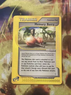 Memory Berry 128/147 - Aquapolis Vintage Pokemon TCG Card LP e-Reader - Image 1
