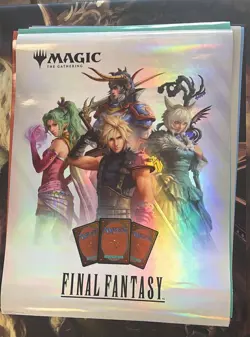 Magic The Gathering Final Fantasy Holo Foil Promotional Poster Group Party - Image 1