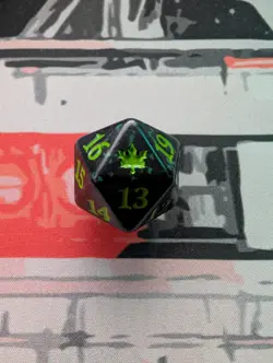 Green Bloomburrow Prerelease Spindown Die / Dice - D20 MTG BLB Magic - Image 1