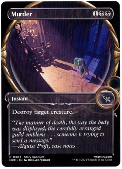 (x4) Murder 0300 Playset Showcase Non Foil Common MKM MTG NM - Image 1