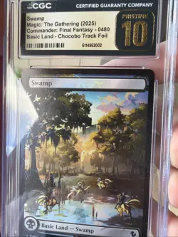 Swamp (Chocobo Track Foil) - Commander Final Fantasy MTG FFXV CGC Pristine 10 🔥 - Image 2