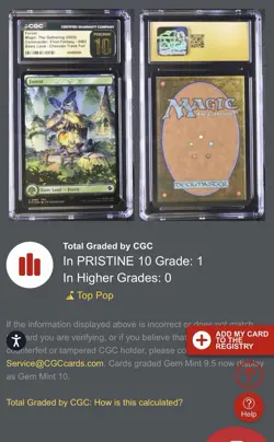 Forest (Chocobo Track Foil) Final Fantasy IX MTG CGC Pristine 10 Pop 1 💎 - Image 2