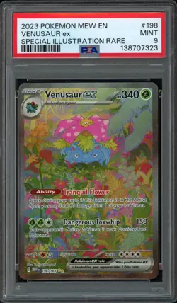 2023 Pokemon 151 Venusaur EX 198/165 PSA 9 Mint Special Illustration Rare - Image 1