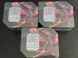 Pokemon Crown Zenith Tins 3 Galarian Moltres Sealed SWSH284 - Image 1