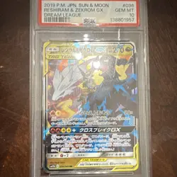 Pokemon TCG Reshiram & Zekrom GX 036/049 Dream League Holo Japanese PSA 10 - Image 1