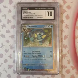 Pokemon Vaporeon 168 Sv: Scarlet & Violet Promo Cosmos Holo CGC 10 English Card - Image 1