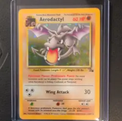 Pokemon TCG Aerodactyl Fossil 1/62 Holo Rare Unlimited 1999 Wizards Stage 1 60HP - Image 1