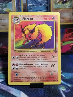Flareon - Jungle 19/64 Non-Holo Rare - Pokemon TCG (Vinatge WOTC) - HP - Image 1