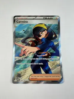 Carmine 204/167 Ultra Rare Full Art Holo Pokemon Twilight Masquerade - NM - Image 2