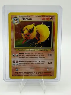 Pokemon TCG Flareon Jungle 3/64 Holo Rare Unlimited 70 HP - Image 1