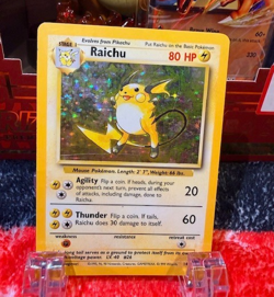 Pokemon TCG Raichu 014/102 Base Set Holo Unlimited - MP Good condition WOTC - Image 1