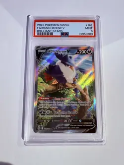 2022 Pokemon Brilliant Stars SWSH Honchkrow V 162/172 - PSA 9 - Image 1