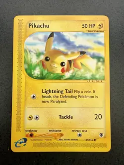 Pokemon Pikachu 124/165 Expedition Base Set Regular - NM/LP - Image 1