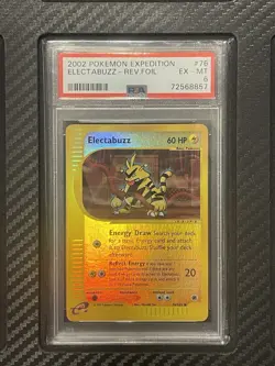 2002 PSA 6 Electabuzz Reverse Foil #76 WOTC Pokemon TCG Expedition Base Eseries - Image 1