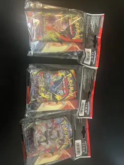 Pokemon Phantasmal Flame booster 3 packs plus mini portfolio - Image 1