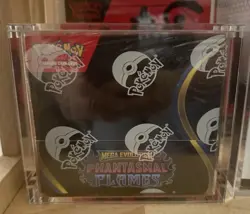 Pokemon Center Phantasmal Flames Booster Box Factory Sealed w/Acrylic Case - Image 1