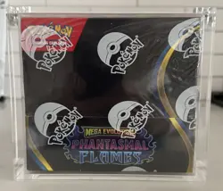 Pokemon Center Phantasmal Flames Booster Box Factory Sealed w/Acrylic Case - Image 2