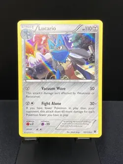Lucario #63/124 Holo Rare 2016 - Pokemon TCG - XY Fates Collide - Image 1