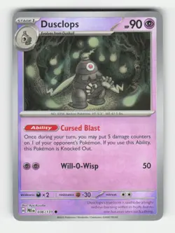 Dusclops (Master Ball Pattern) SV: Prismatic Evolutions (PRE) 036/131 Holofoi... - Image 1