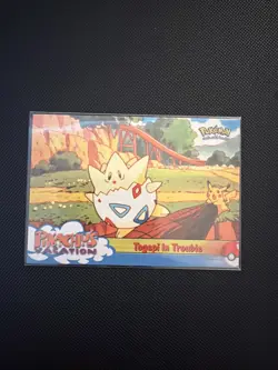 Pokemon Topps Mewtwo Strikes Back Togepi in trouble #45 Pikachus vacation - Image 1