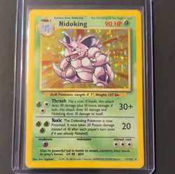Pokemon TCG Nidoking Base Set 11/102 Holo Rare 1999-2000 Wizards Stage 2 - Image 1