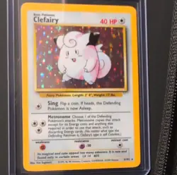Pokemon TCG Clefairy Base Set 005/102 Holo Rare 1999 Basic 40HP - Image 1